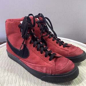 Nike Blazer Mid '77 Mens SUEDE Red&Black Sneakers Shoes D07432-900 Sz.8